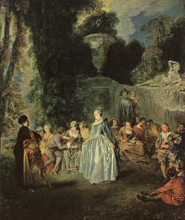 Jean-Antoine Watteau Fetes Venitiennes oil painting image